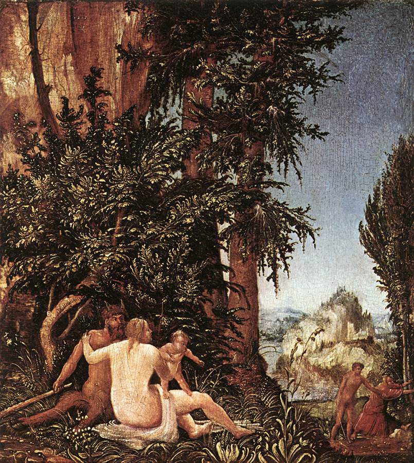paysage avec Satyr Family