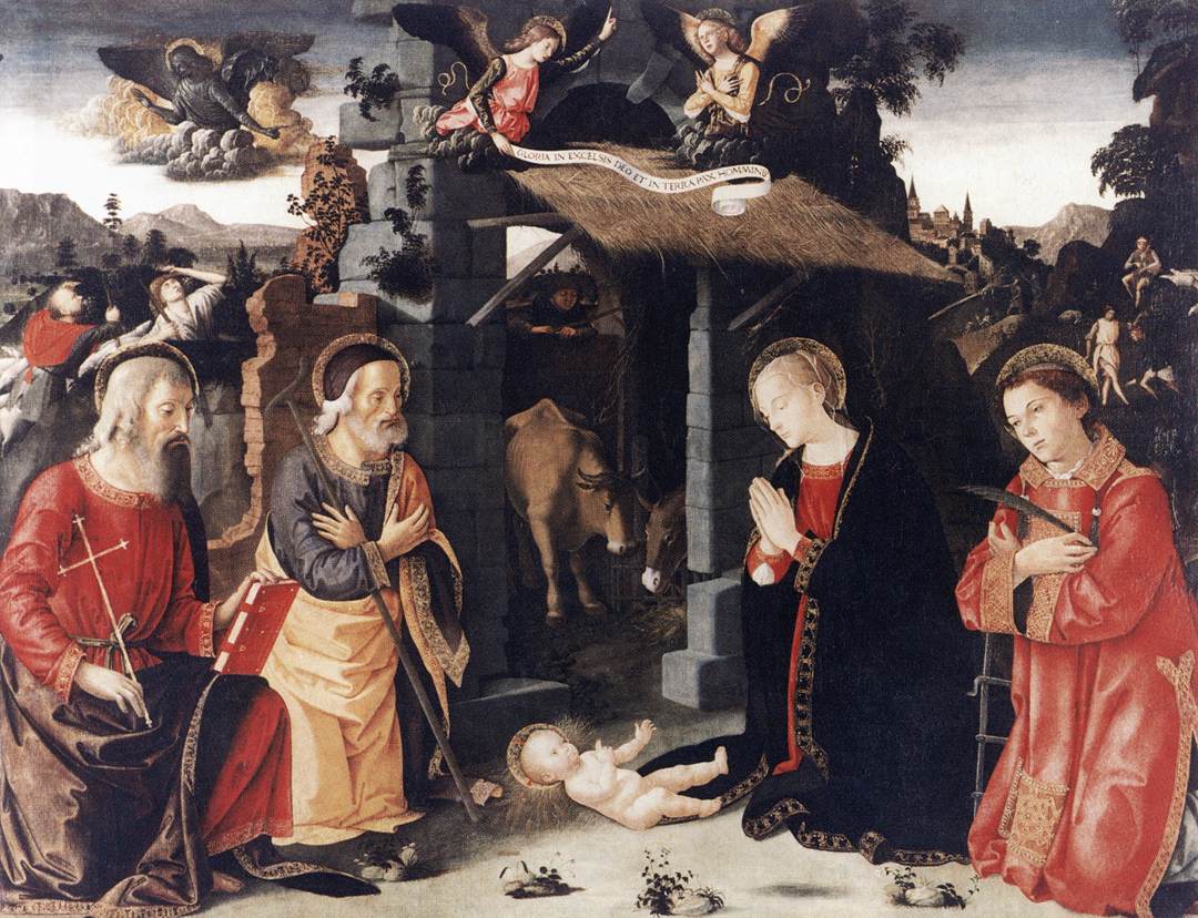 Nativité avec saint Laurent et saint André