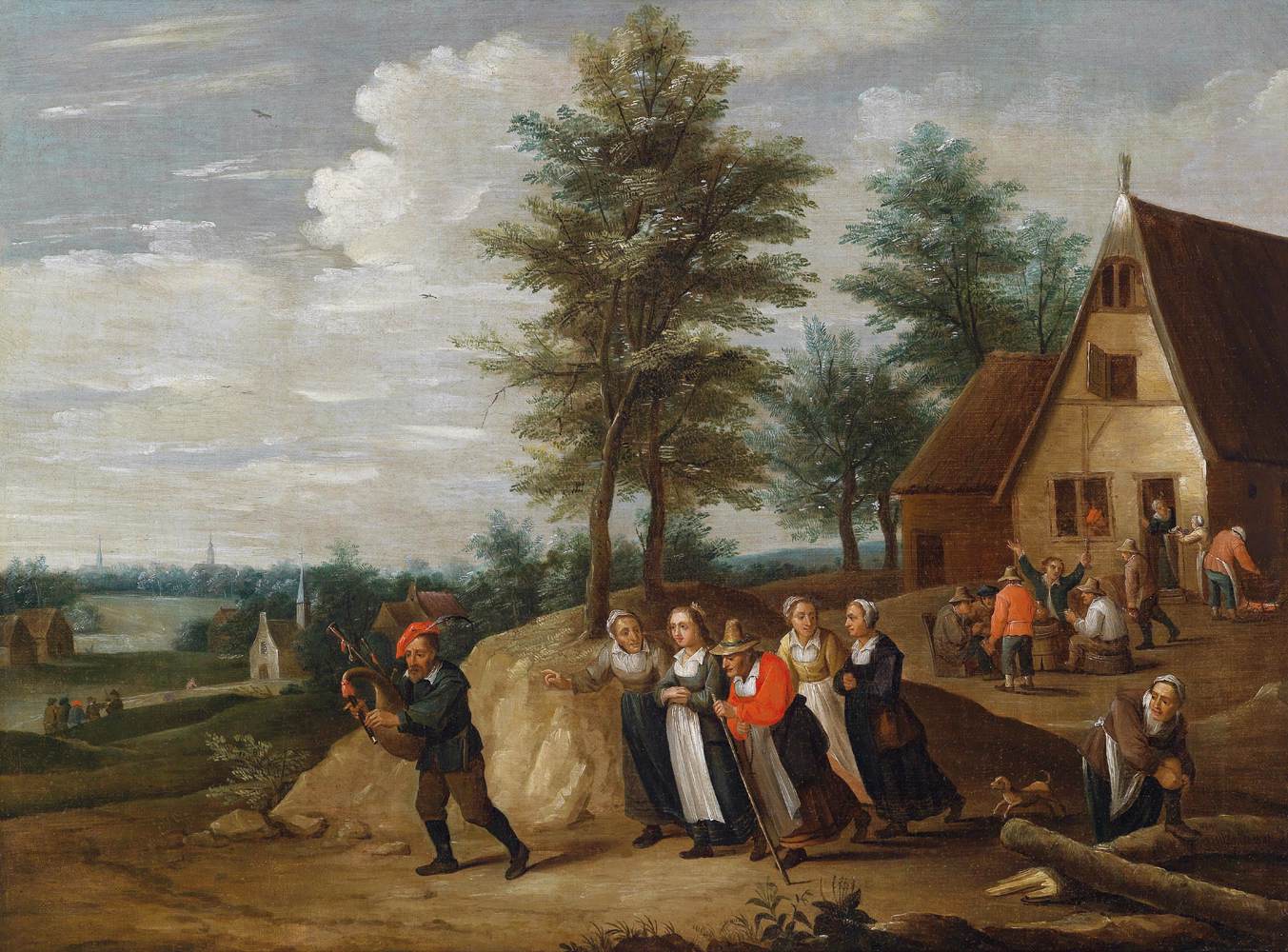 paysage avec a Musician