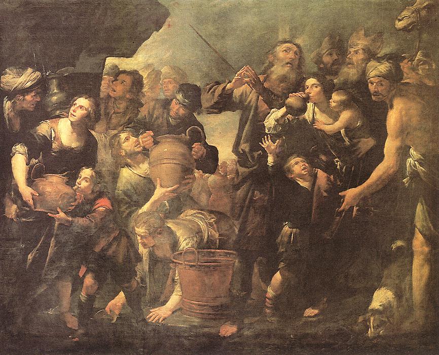 Moïse faisant jaillir l'eau du rocher