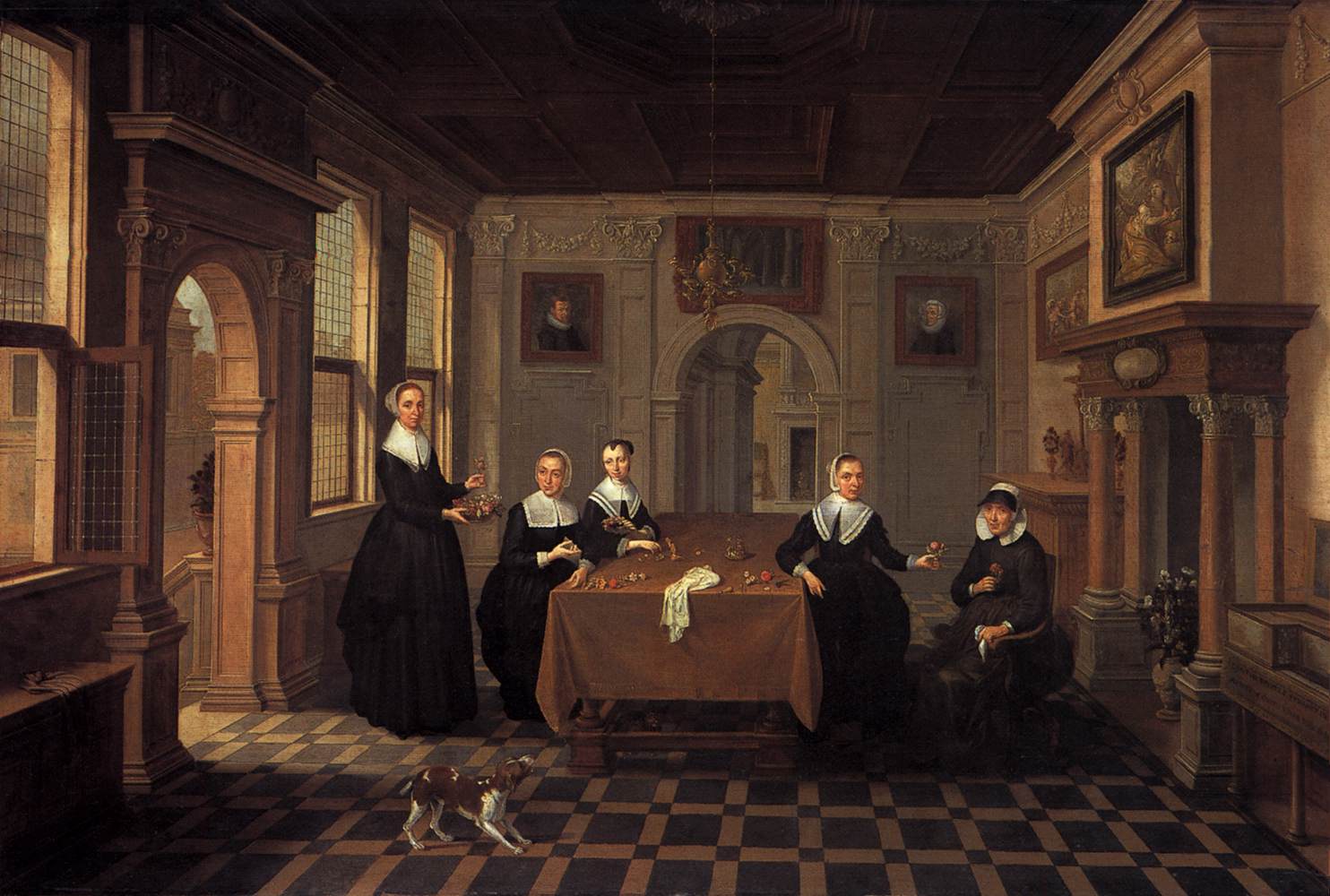 Une compagnie dans un intérieur