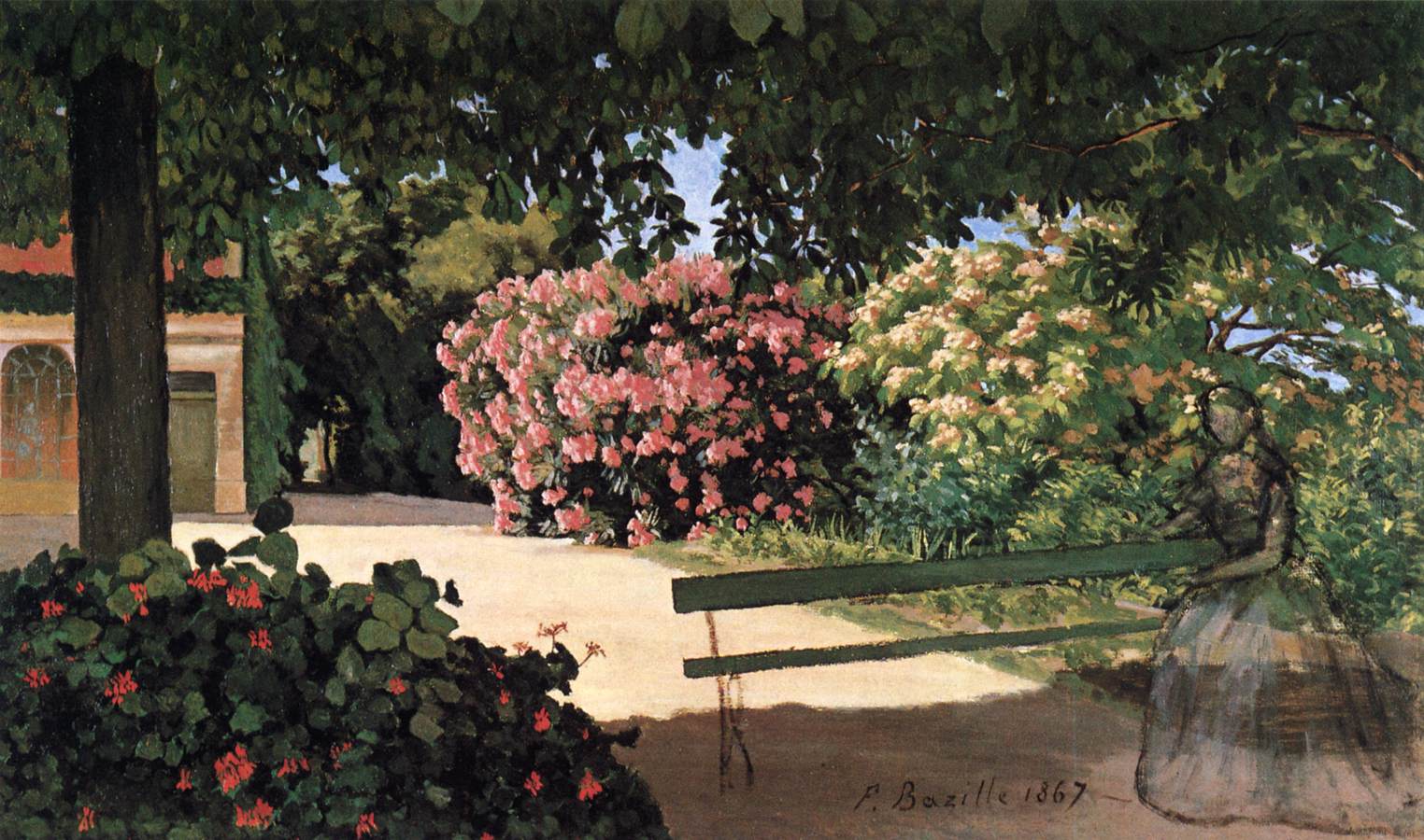 La terrasse à Méric (Laurier-rose)