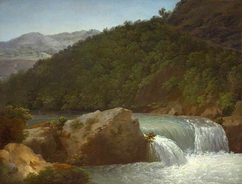 Vue de la cascade de la gorge près d'Allevard