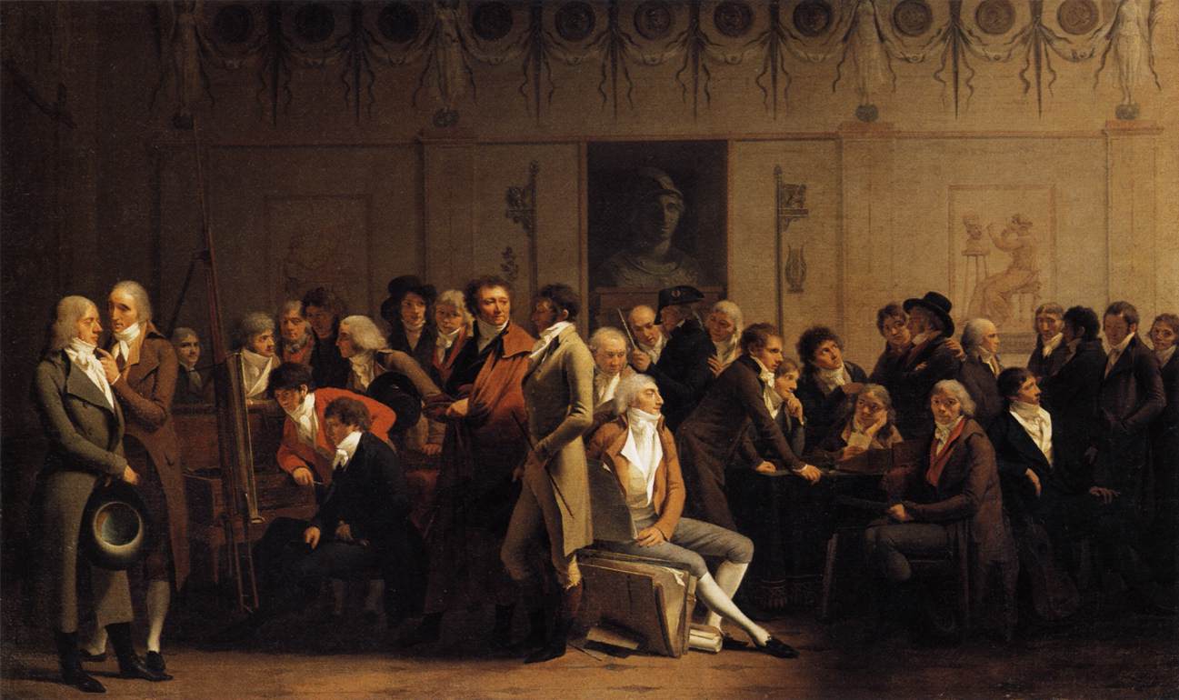 Rencontre d'artistes dans l'atelier d'Isabey