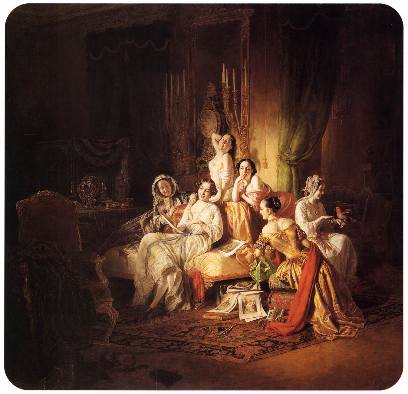 Jeunes filles après le bal