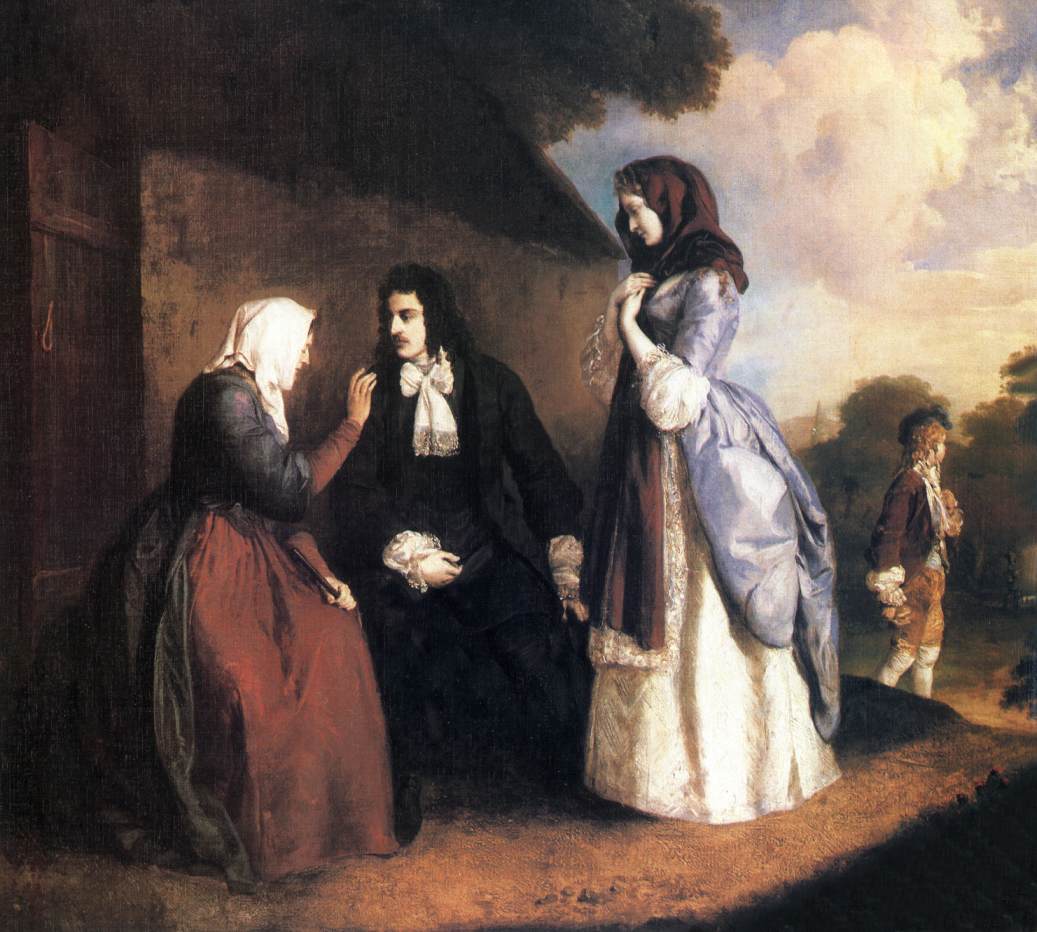Lucy Ashton et Ravenswood rendant visite à Alice l'aveugle