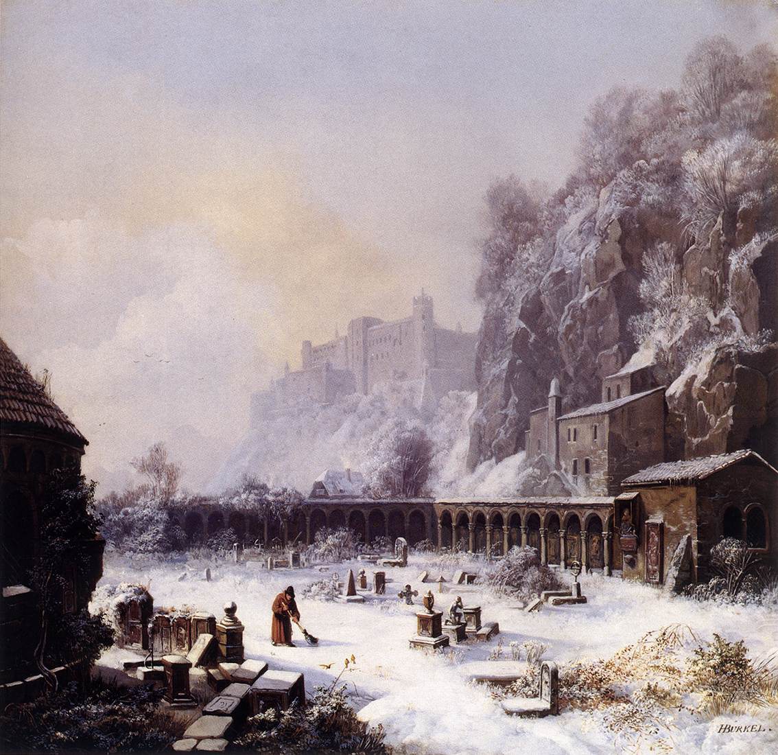 Cimetière de Saint-Pierre en hiver