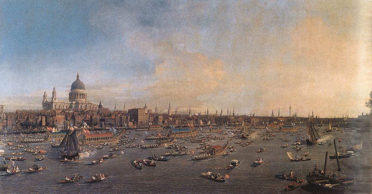 La Tamise avec la cathédrale Saint Paul le jour du Lord‑maire