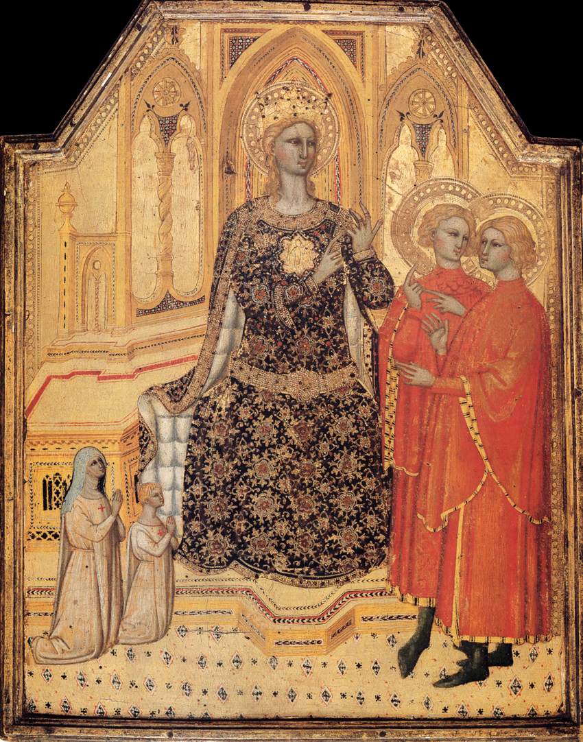 Sainte Catherine trônant entre deux saints et deux donateurs