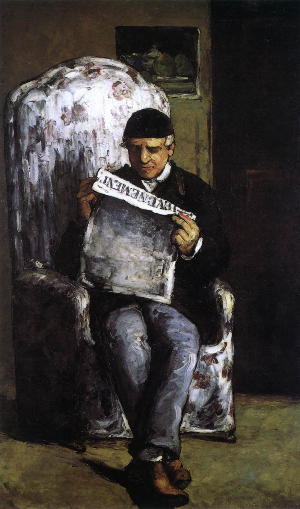 Louis-Auguste Cézanne, le père de l'artiste lisant L'Événement