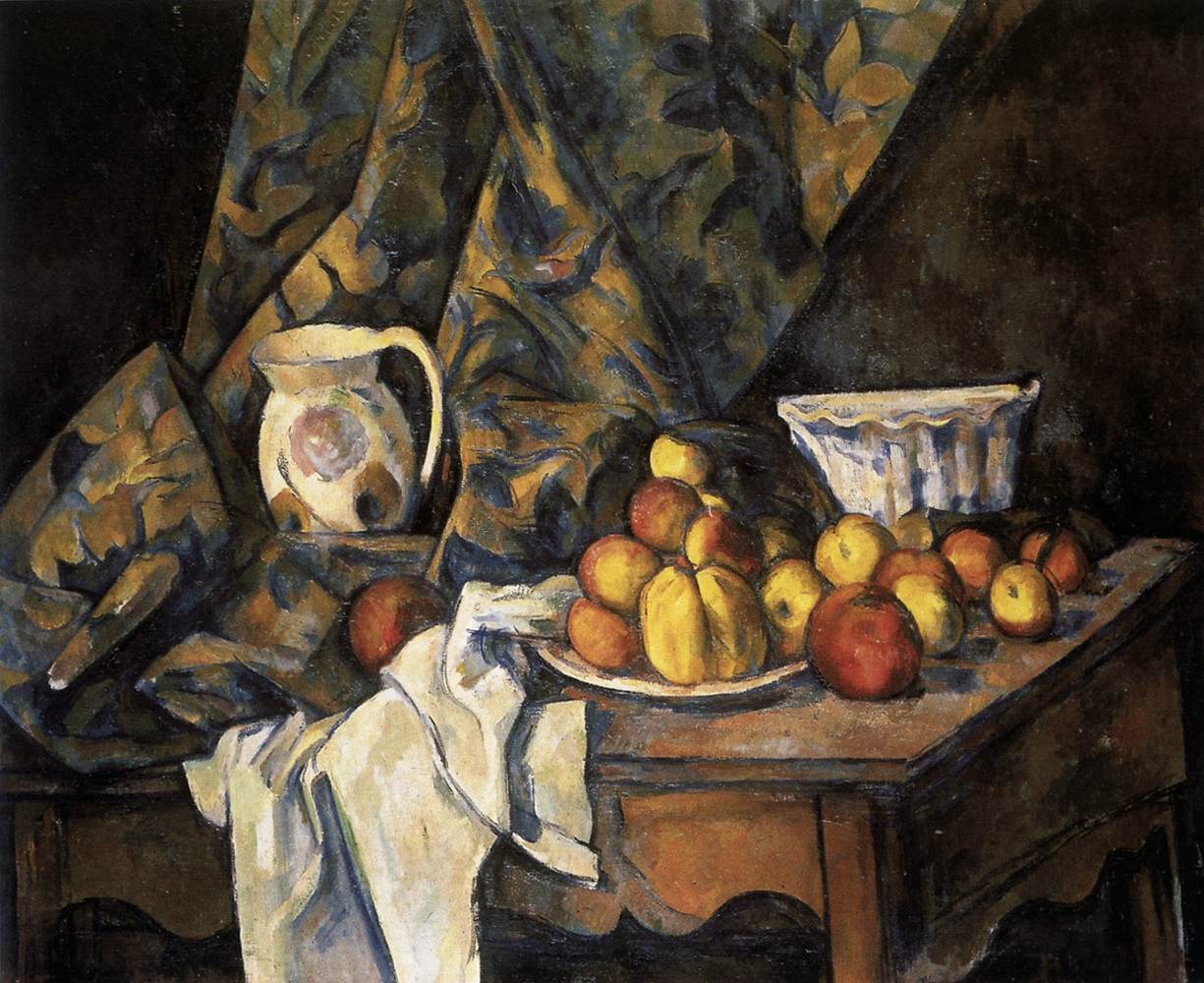 Nature morte aux pommes et aux pêches
