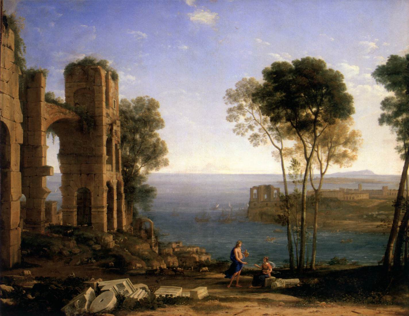 paysage avec Apollon et la Sibylle de Cumes