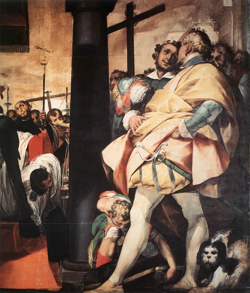 Saint Charles Borromée plantant des croix aux portes de Milan (détail)