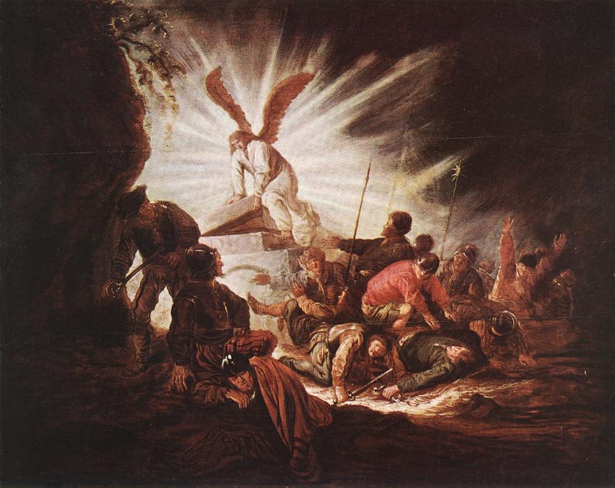 L'Ange ouvre le tombeau du Christ