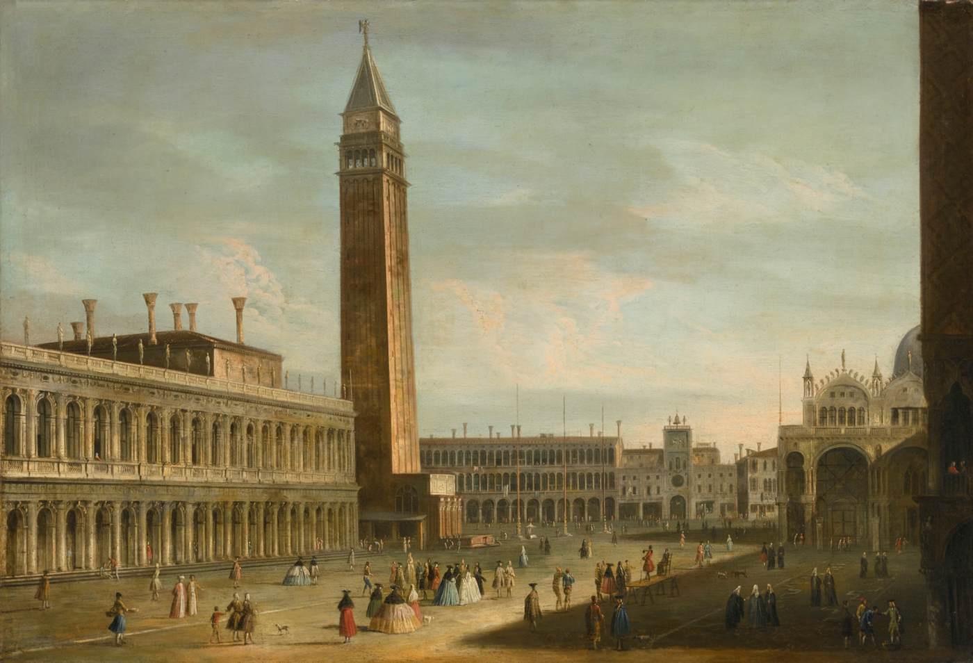 Vue de la piazza San Marco à Venise, regardant vers le nord