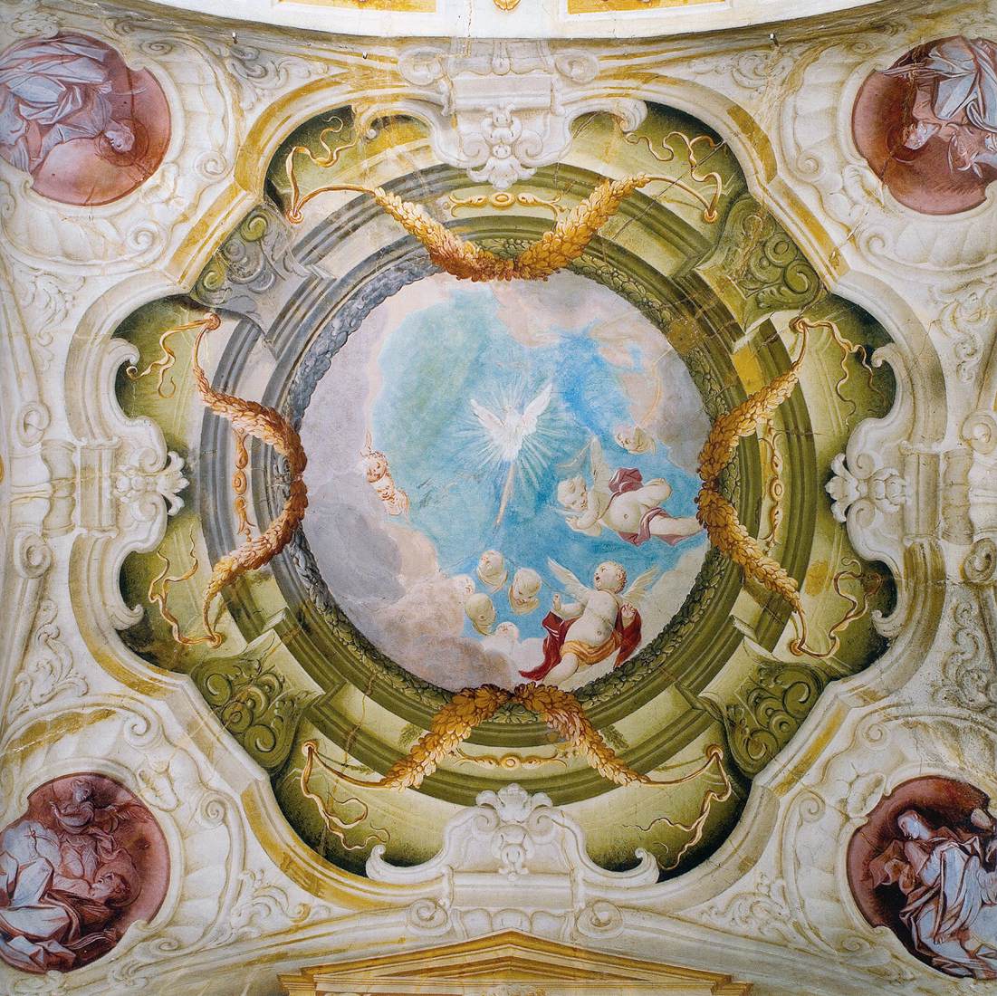 Vue du plafond du presbytère