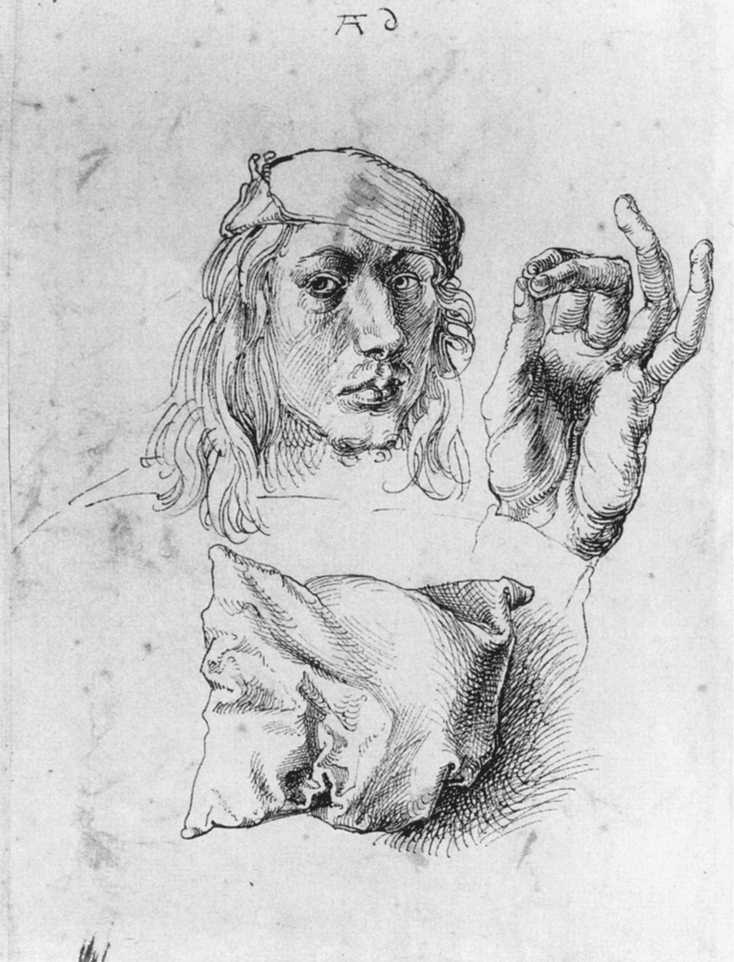 Études de la main et de l'oreiller pour autoportrait