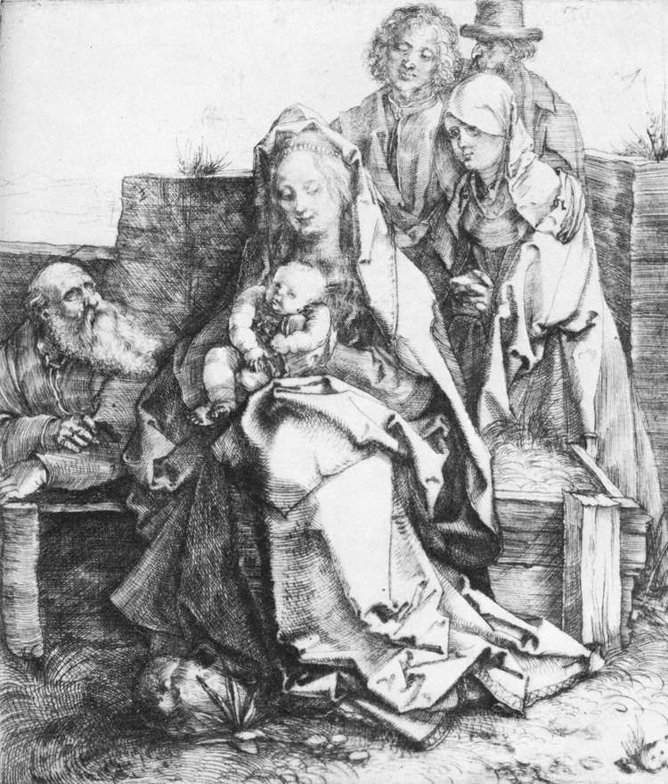 La Sainte Famille avec saint Jean, sainte Madeleine et Nicodème