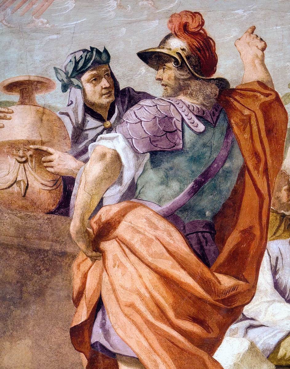 Lycaon consacrant le poignard d'Apollon (détail)