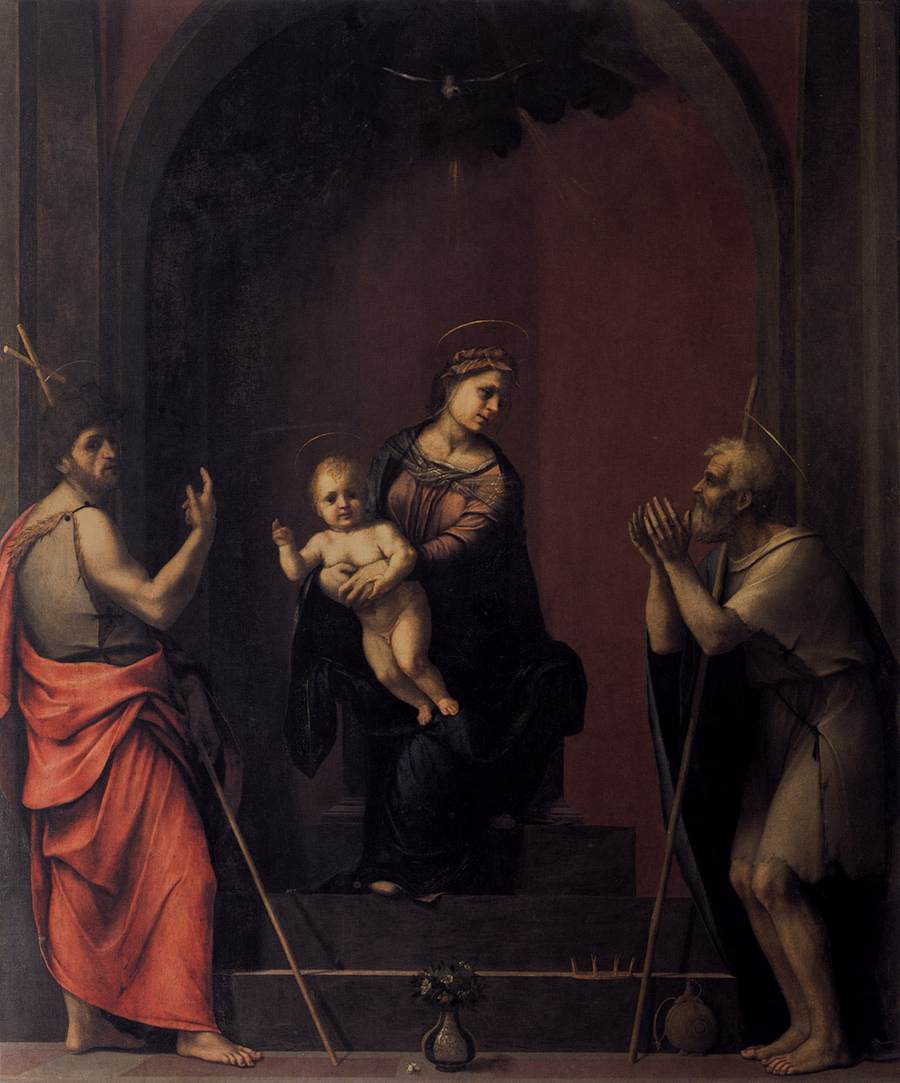Vierge à l'Enfant avec saint Jean-Baptiste et saint Job