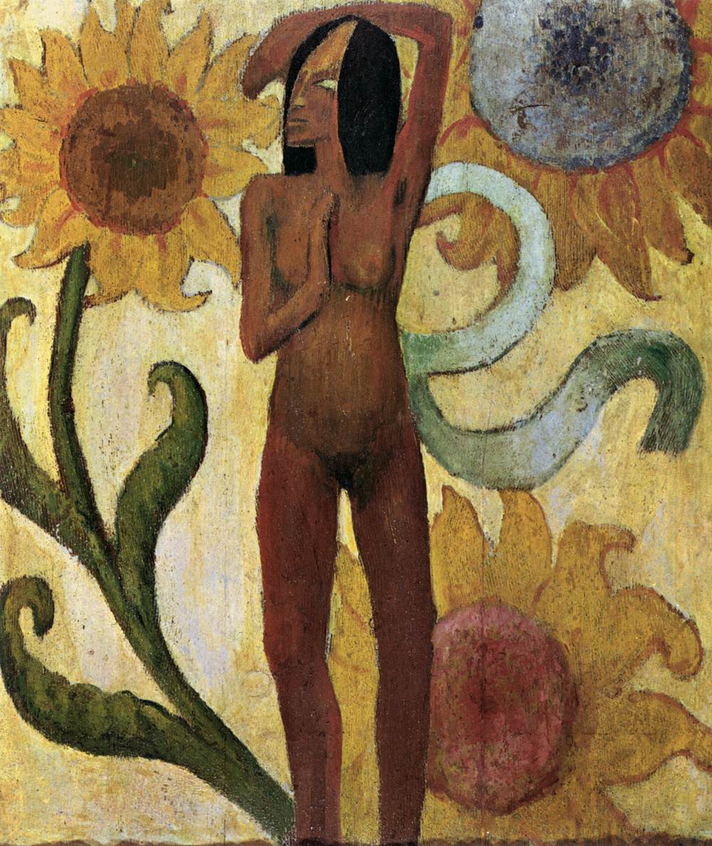 Femme caribéenne aux tournesols