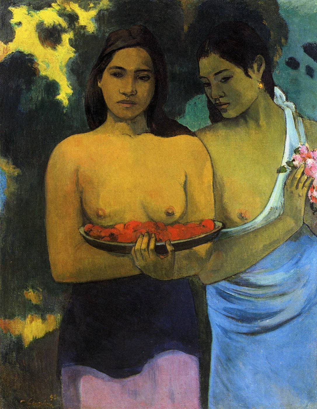 Deux femmes tahitiennes