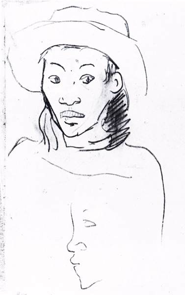 Femme maorie avec chapeau