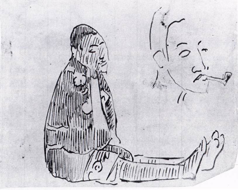 Figure maorie assise