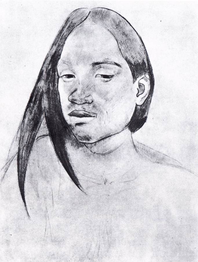 Tête d'une femme tahitienne