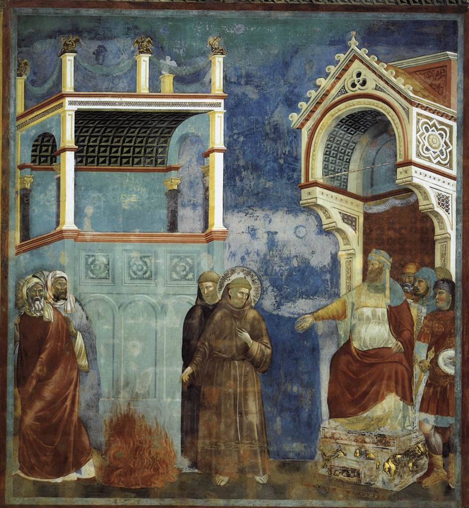 Légende de saint François : 11. Saint François devant le sultan (épreuve du feu)
