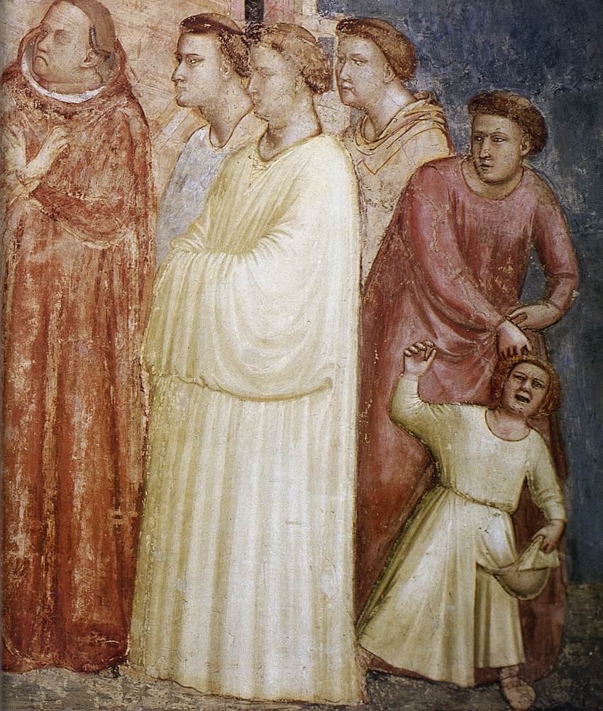 Scènes de la Vie de Saint François : 2. Renonciation aux biens du monde (détail)