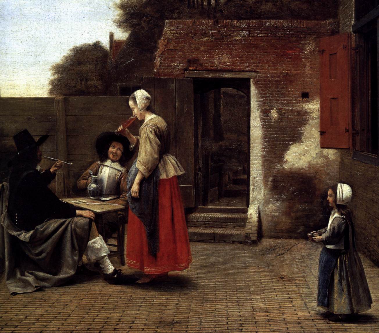 Une cour néerlandaise (détail)