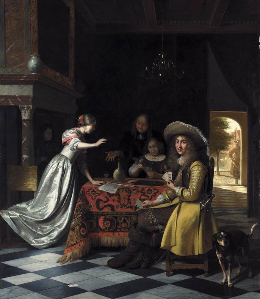 Joueurs de cartes à une table