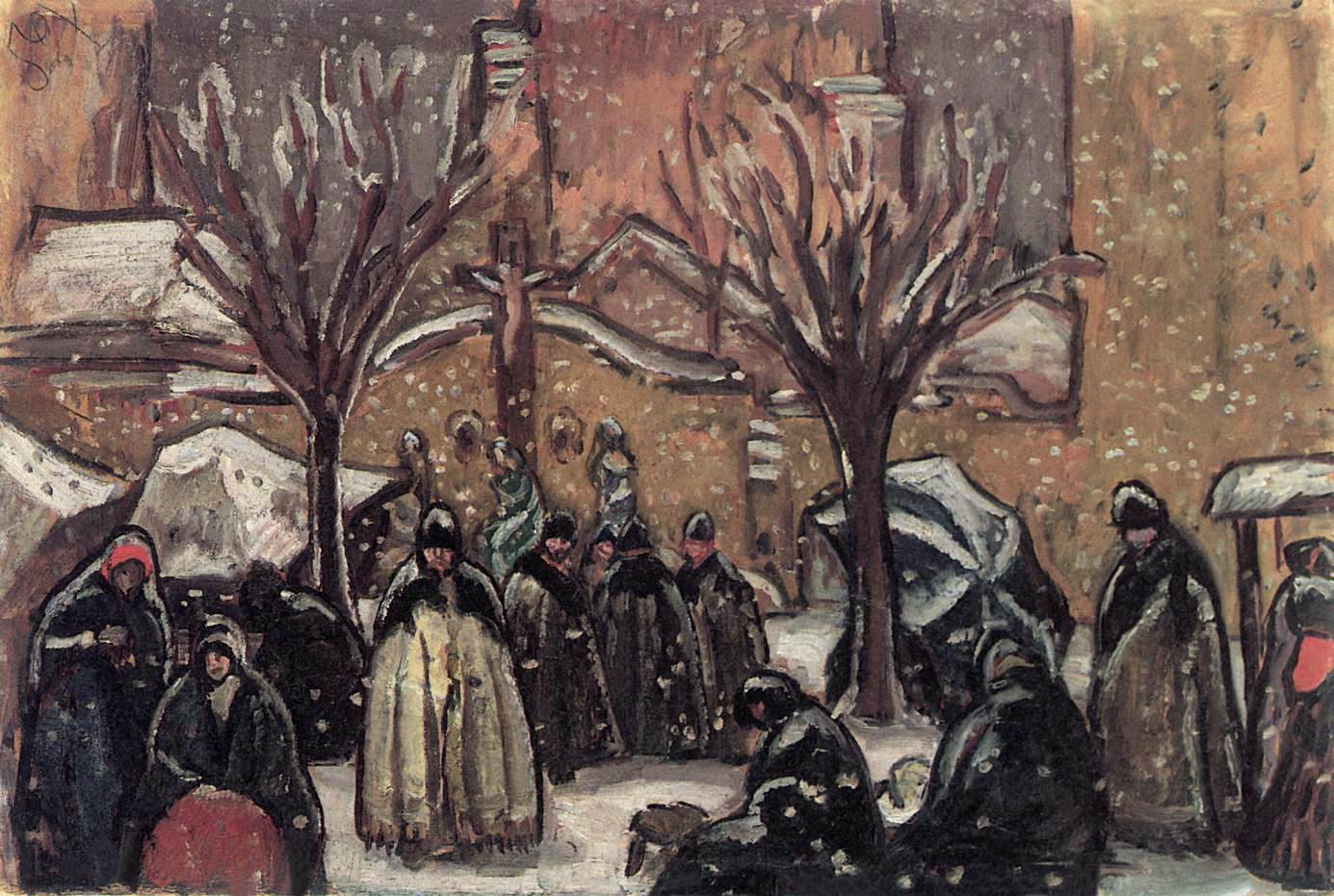 Marché de Kecskemét en hiver