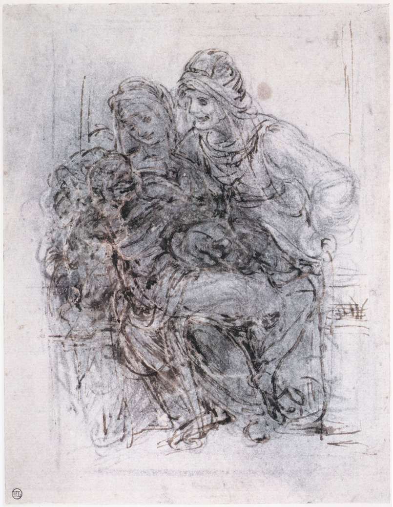 étude de St Anne Mary and the Christ Child