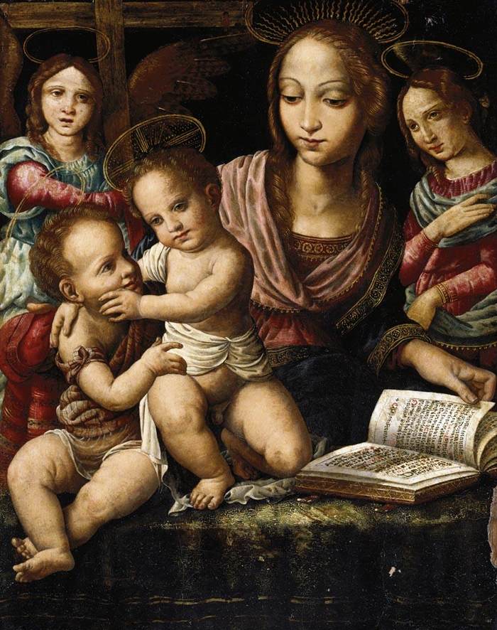 Vierge à l'Enfant avec le jeune saint Jean-Baptiste entouré d'anges
