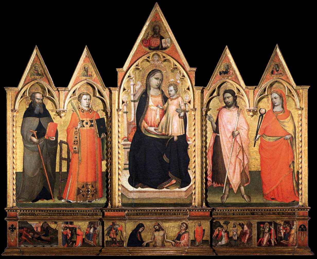 Vierge en majesté entourée de saints