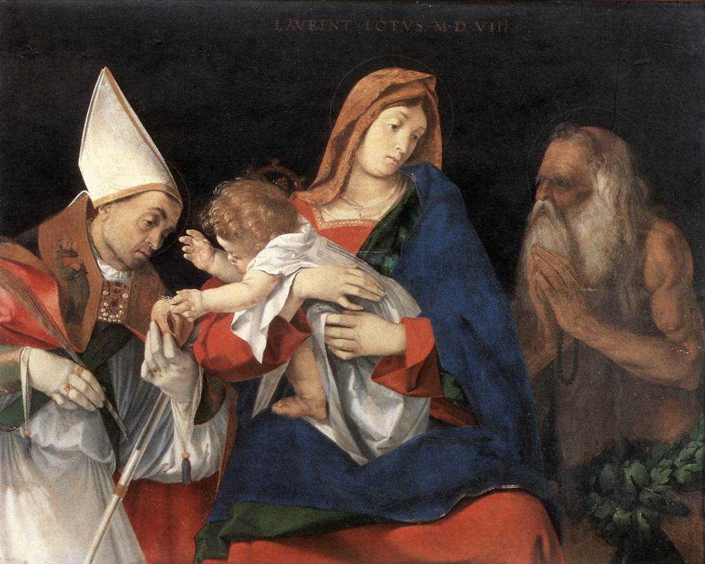 Vierge à l'Enfant avec saint Ignace d'Antioche et saint Onuphre