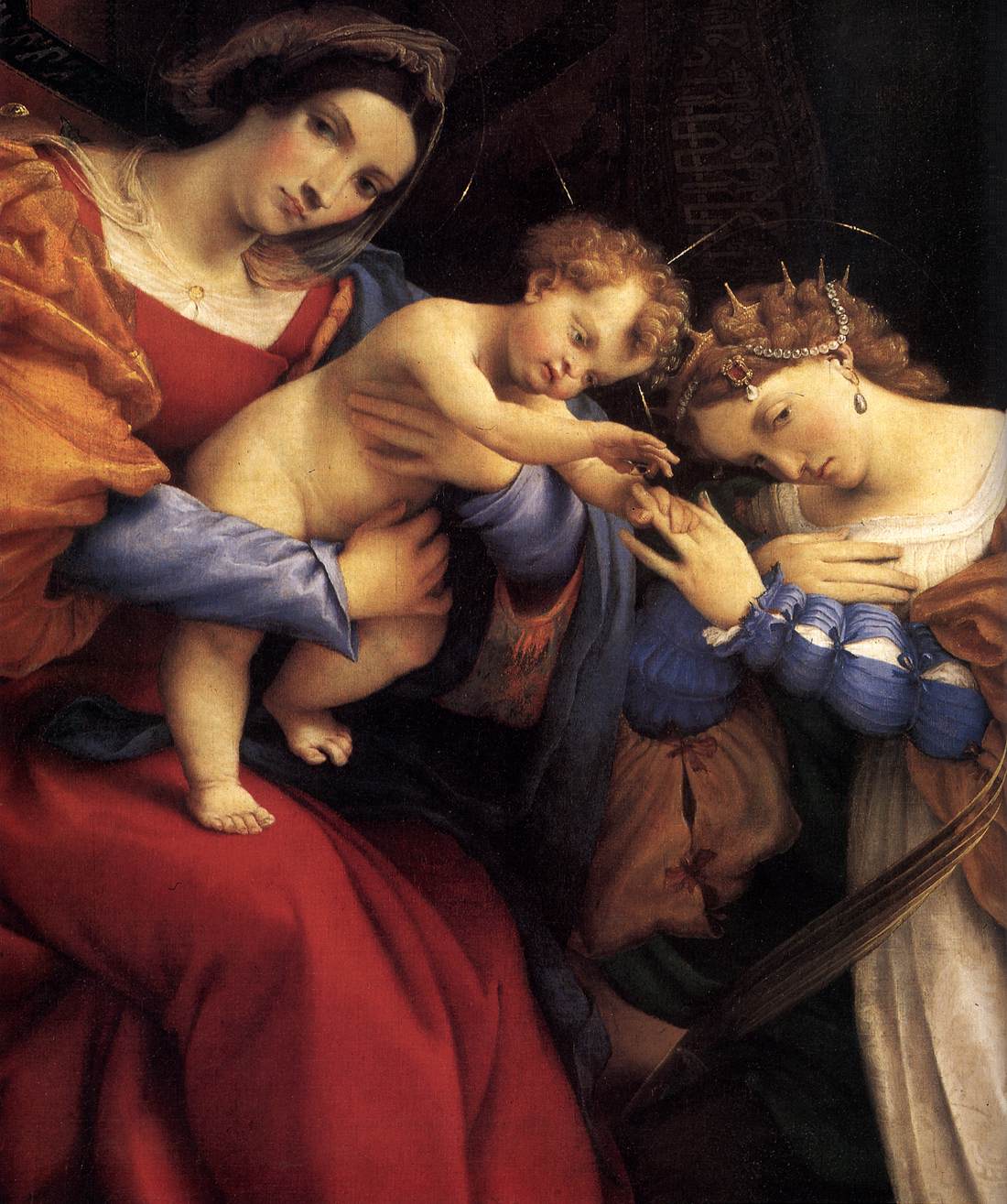 Le Mariage mystique de sainte Catherine (détail)