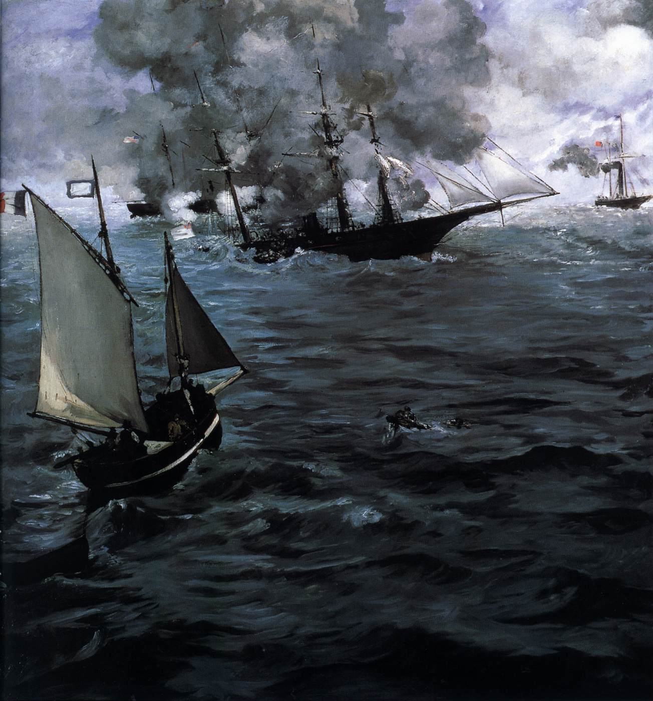 La bataille entre le Kearsarge et l'Alabama