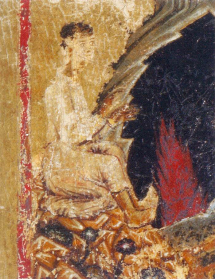 Madone et l'Enfant trônant (détail)