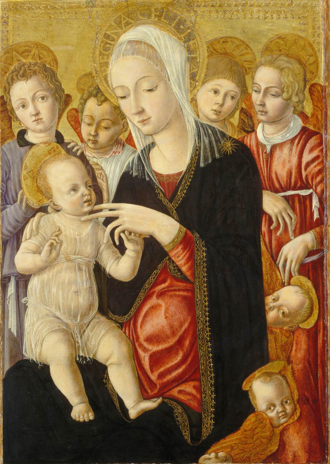 Madone et l'Enfant avec anges et chérubins