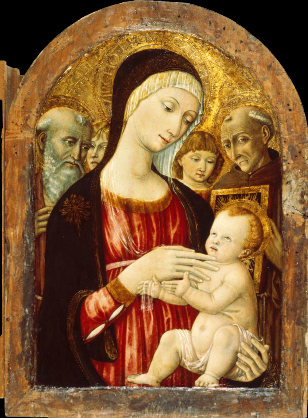 Vierge à l'Enfant avec des saints et des anges