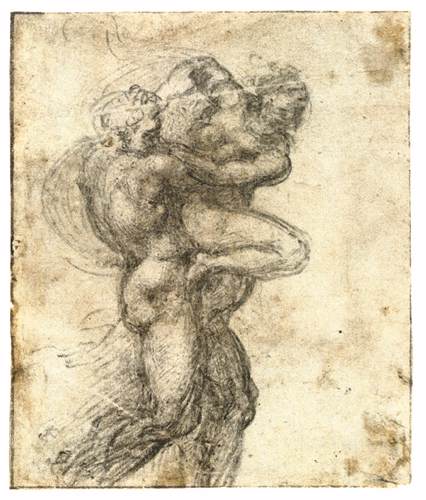 Homme enlevant une femme (recto)