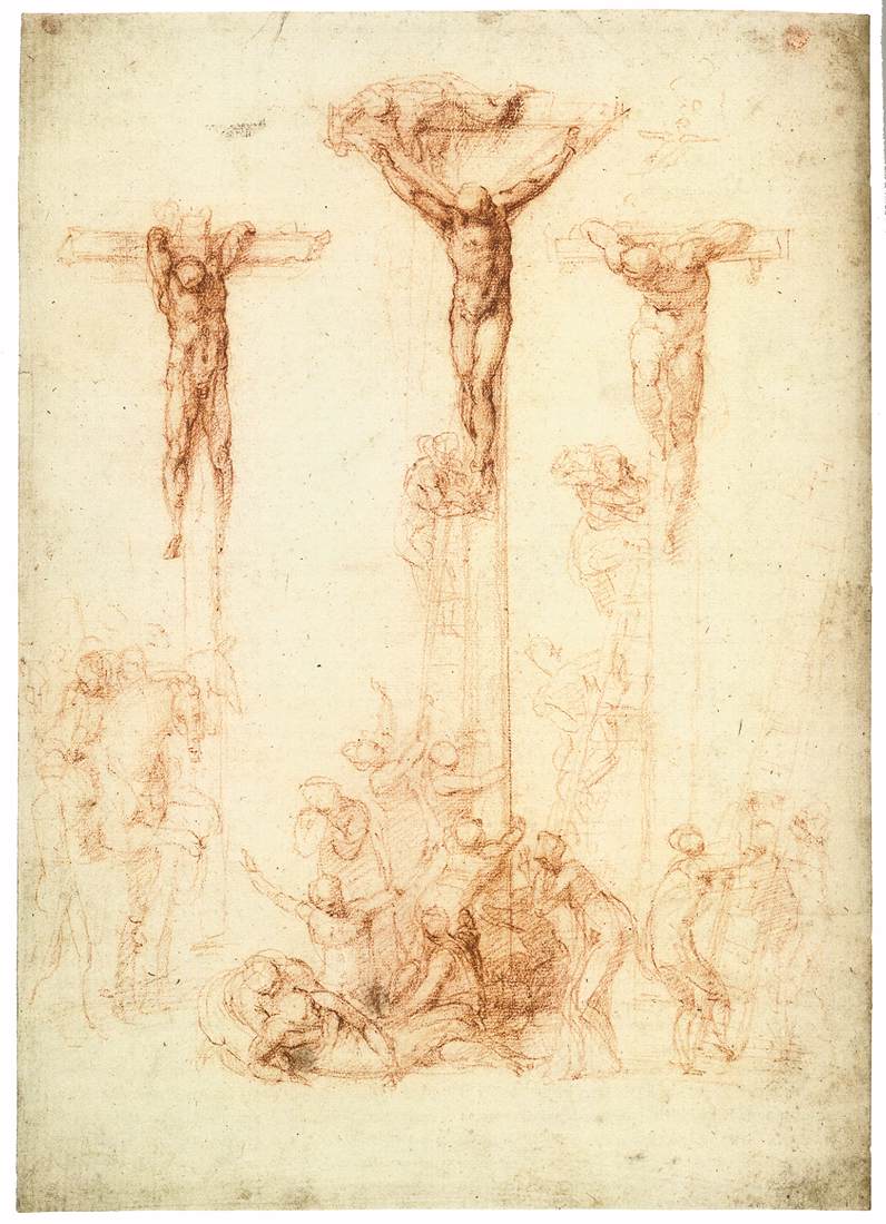 La Crucifixion du Christ et des deux voleurs