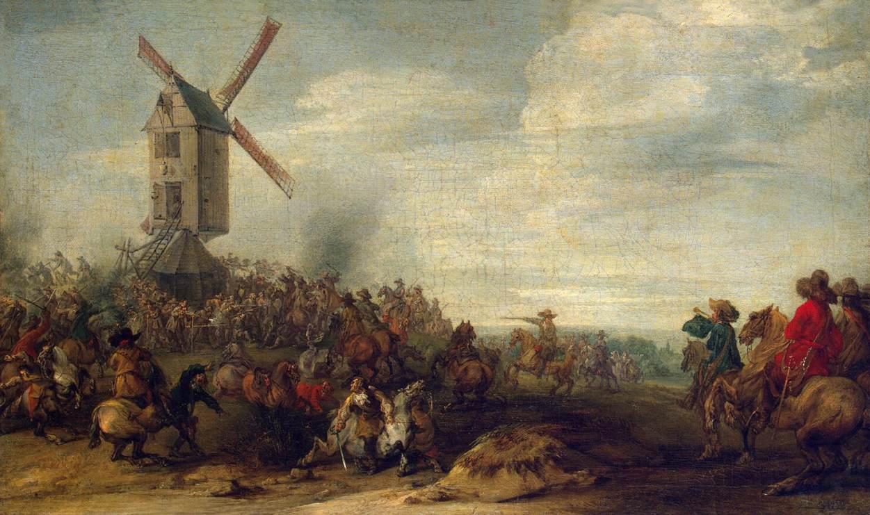 Bataille près du moulin à vent