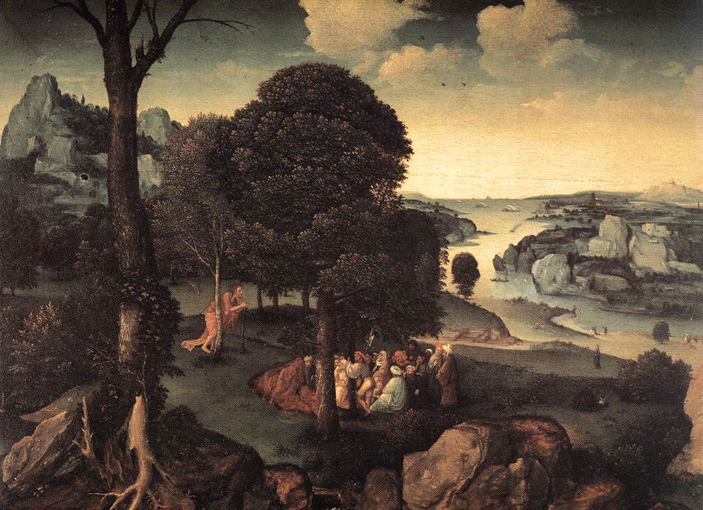 paysage avec St John the Baptist Preaching