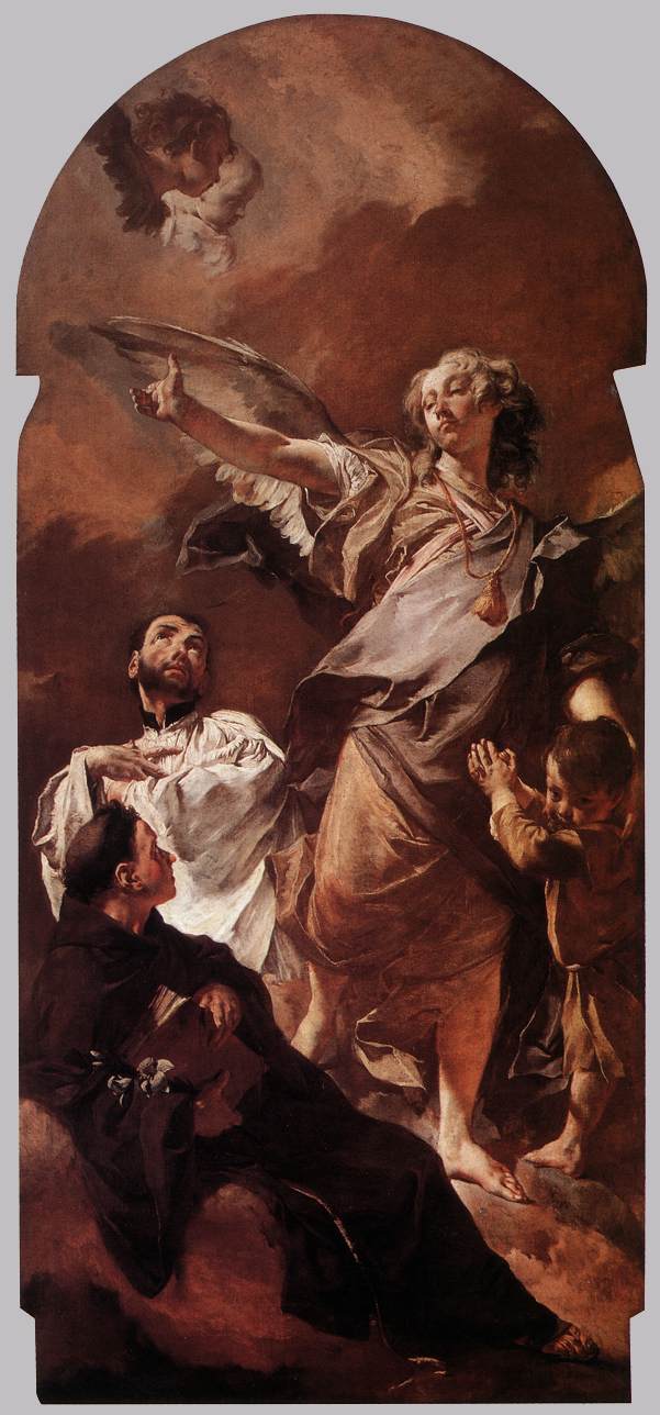 L'Ange gardien avec saint Antoine de Padoue et saint Gaëtan de Thiene