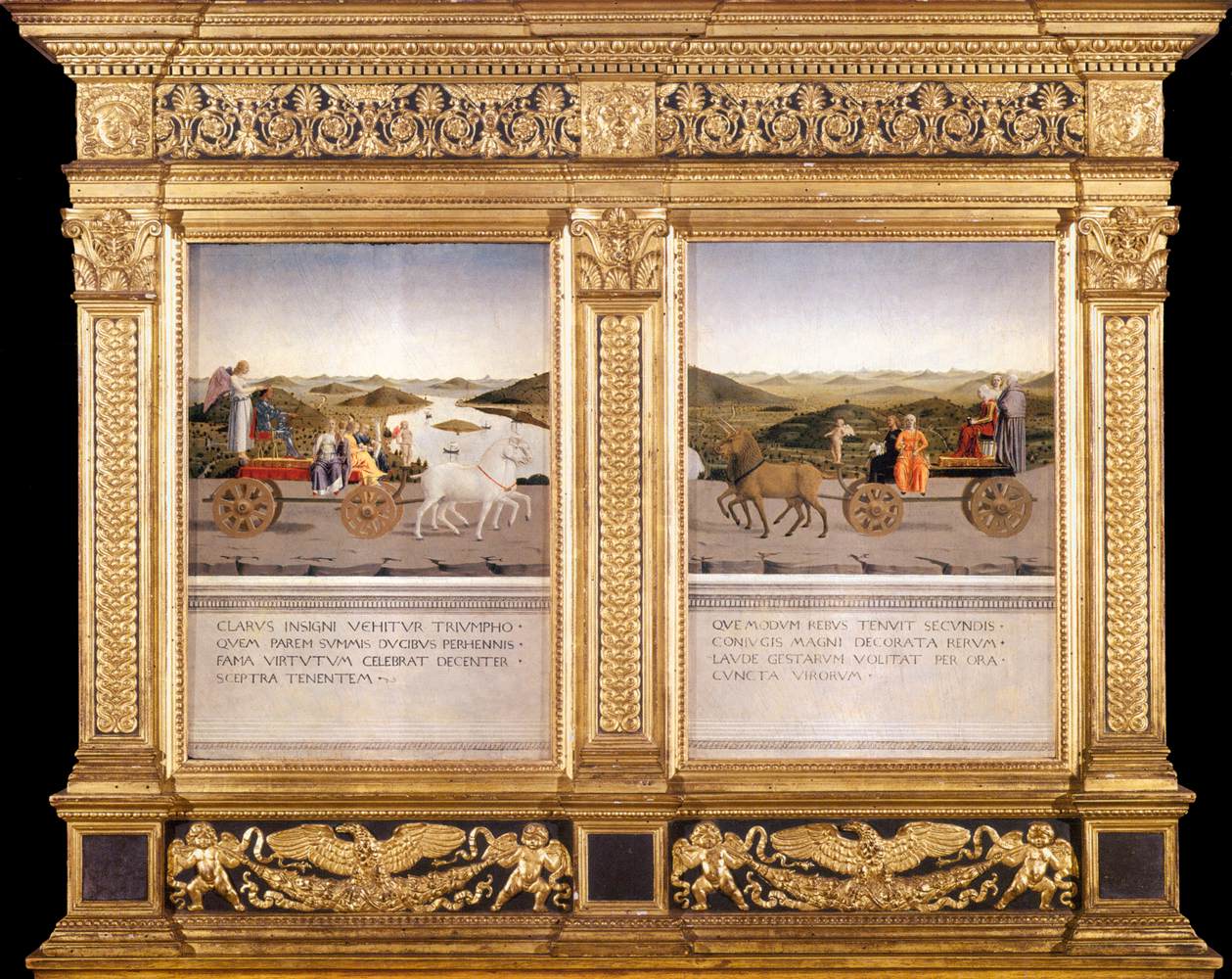 Portraits de Federico da Montefeltro et de son épouse Battista Sforza (revers)