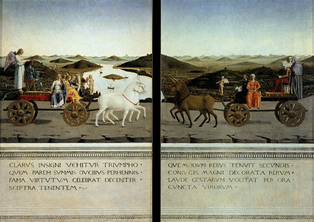 Portraits de Federico da Montefeltro et de son épouse Battista Sforza (revers)